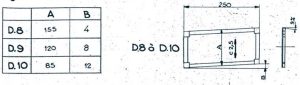 Plans diaphragmes DR avec cotes