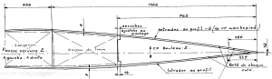 Dimensions de la fausse nervure 2 sur le TC